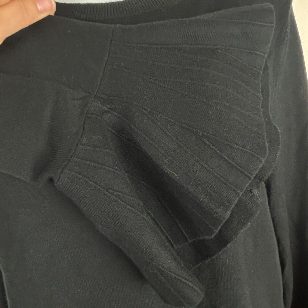 41 Hawthorn Black Boat Neck Ruffle Sleeve Sweater Size XL NWT - Picture 9 of 12